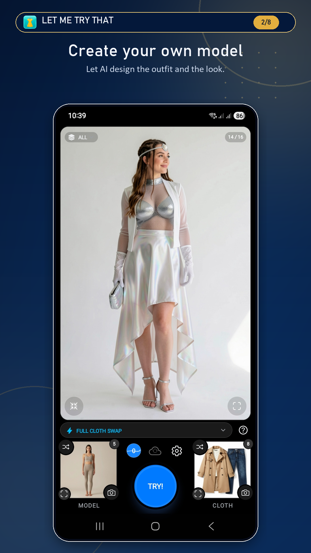 Create a custom model and AI outfit